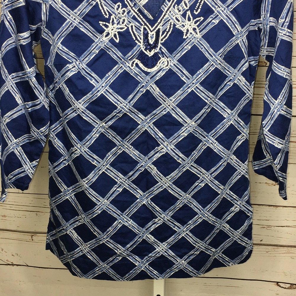 346 Brooks Brothers Beaded Neckline Blouse XXS - Picture 4 of 10